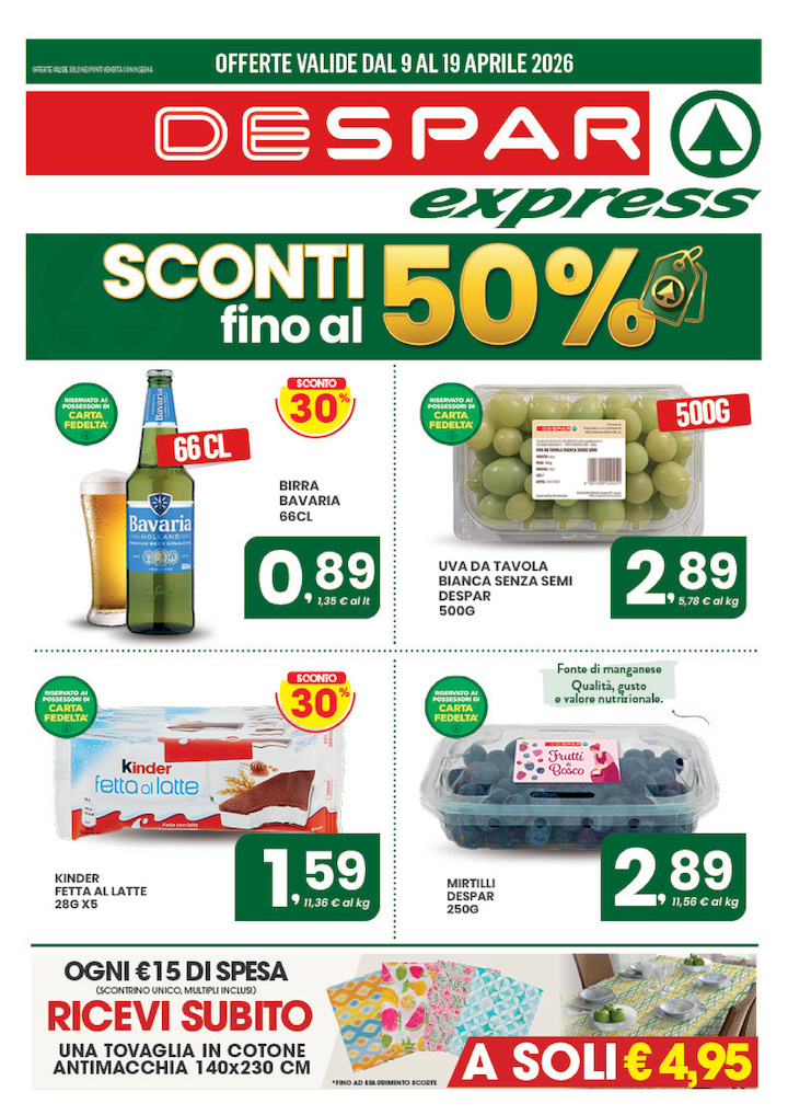 Sconti fino al 50%