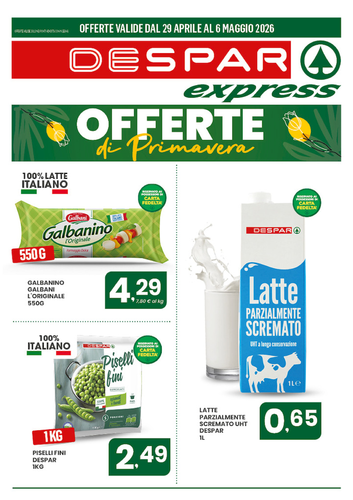 OFFERTE DI PRIMAVERA