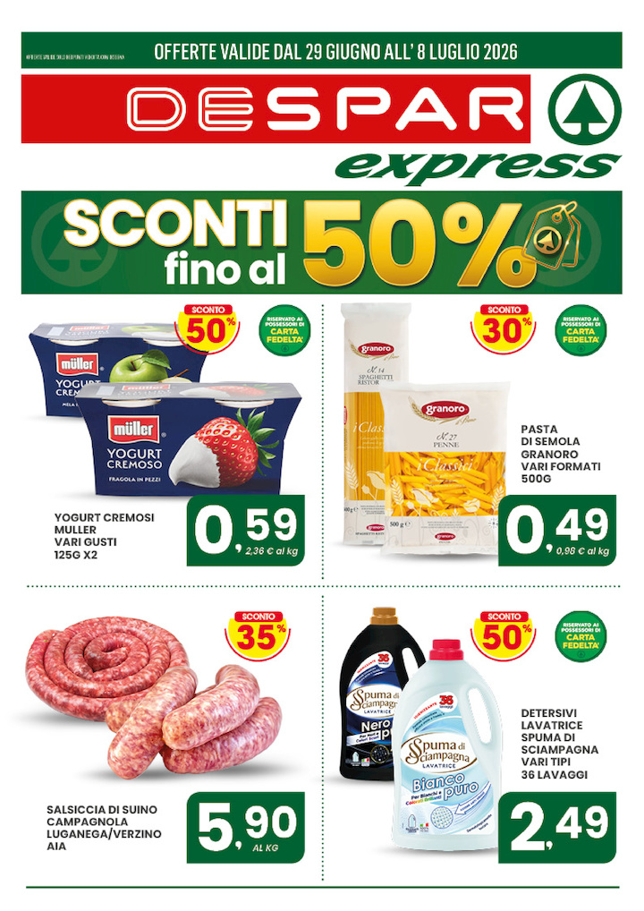 SCONTI fino al 50%