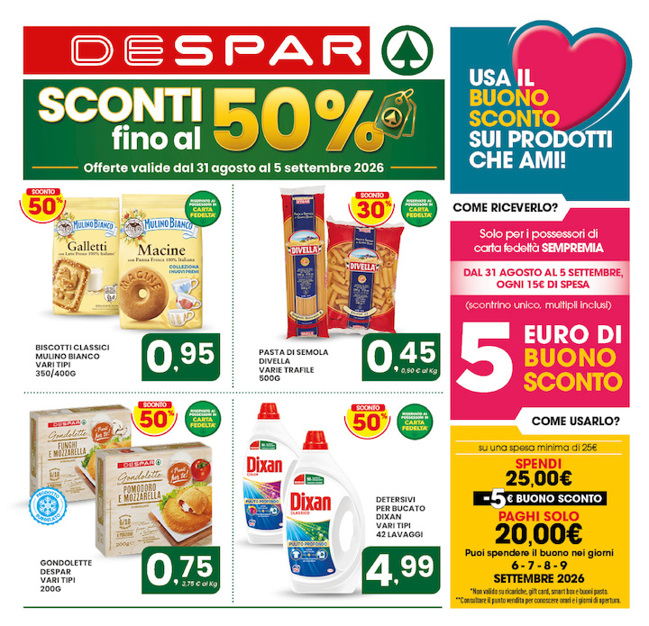 Sconti fino al 50%