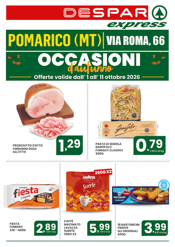 OCCASIONI d'autunno