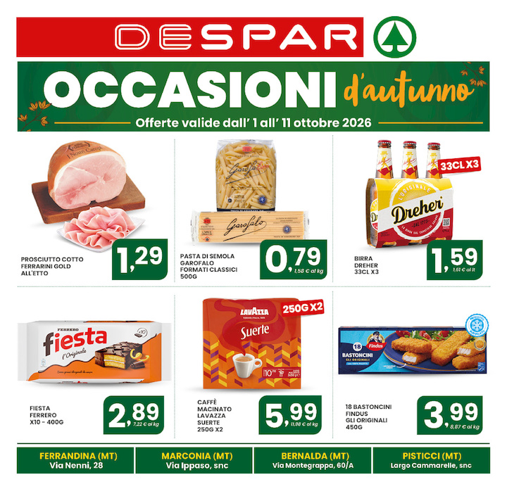 OCCASIONI d'autunno
