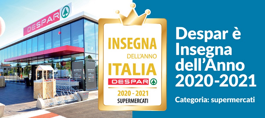 DESPAR È L’INSEGNA DELL’ANNO 2020-2021 NELLA CATEGORIA SUPERMERCATI DESPAR È L’INSEGNA DELL’ANNO 2020-2021 NELLA CATEGORIA SUPERMERCATI